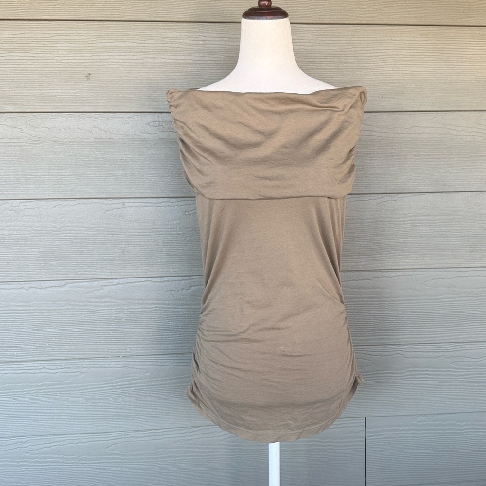 Lilla P Pima Cotton Ruched Sleeveless Top